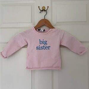 Pink 'Big Sister' Kids Sweater